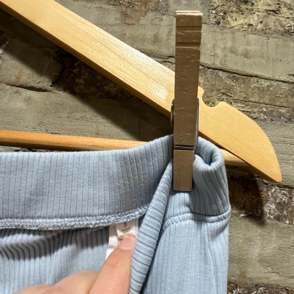 Skin ribbed wide leg lounge pants - Picture 2 of 4